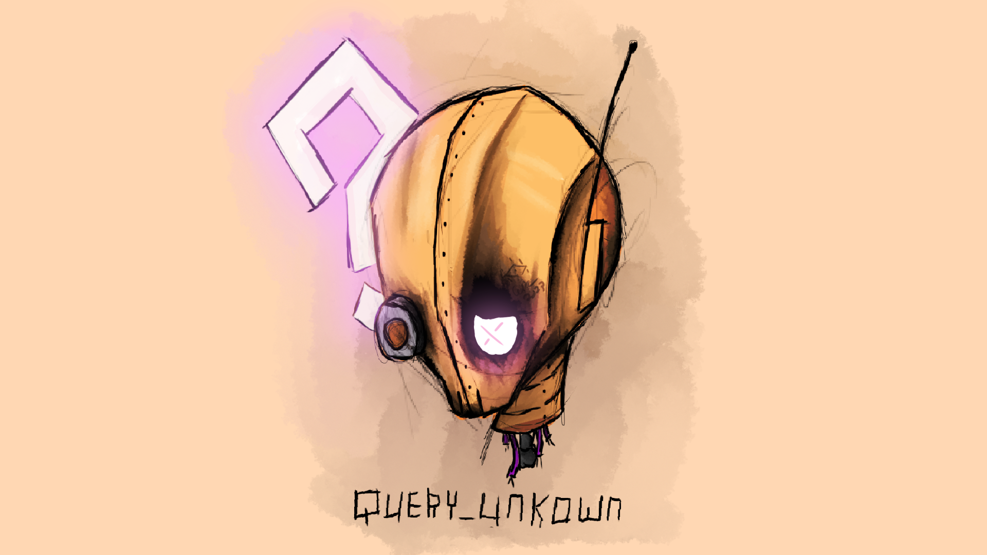 a robot head with text saying query_unknown